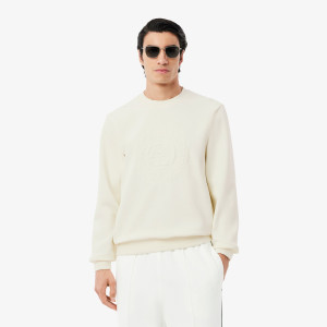 Bluza męska z okrągłym dekoltem classic fit biała