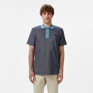 Koszulka polo męska oversize granatowa