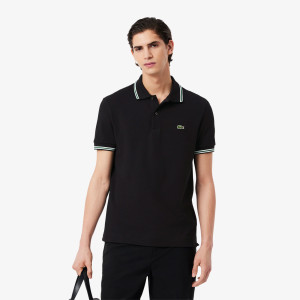 Koszulka polo L.12.12 męska regular fit czarna