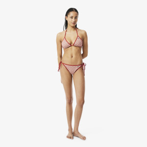 Dół od bikini damski z monogramem czerwony