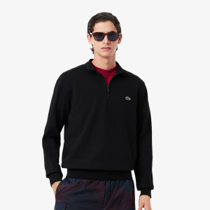 Bluza męska half zip classic fit czarna