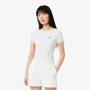 T-shirt z dżerseju z kontrastowym akcentem
