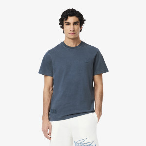 T-shirt męski z okrągłym dekoltem regular fit granatowy