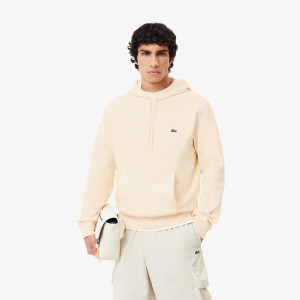 Bluza męska z kapturem classic fit beżowa