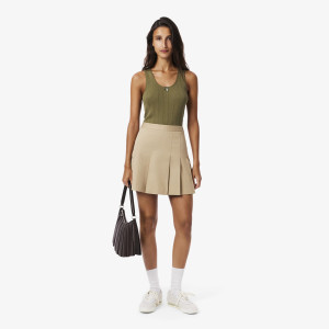 Spódnica damska flare fit beżowa