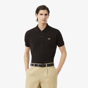 Koszulka polo L.12.12 męska classic fit ciemnobrązowa