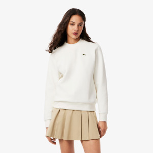 Bluza damska z okrągłym dekoltem relaxed fit biała