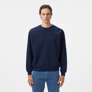 Bluza męska z okrągłym dekoltem relaxed fit granatowa