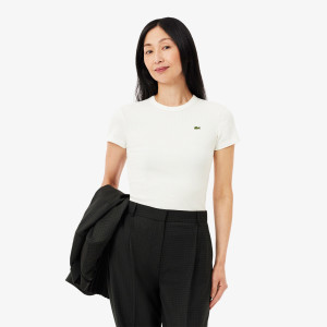 Women’s slim fit ribbed cotton t-shirt