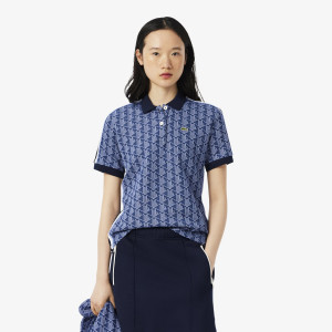 Koszulka polo o dopasowanym kroju z żakardowym monogramem