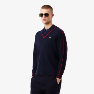 Sweter z dekoltem V w paski Archive Edition