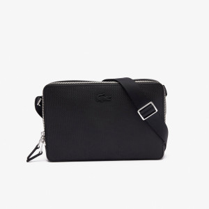 Unisex chantaco matte stitched leather zippered crossbody
bag