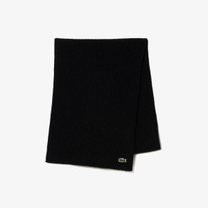 Unisex ribbed wool scarf