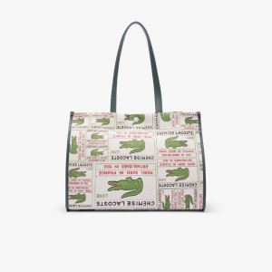 Unisex beżowa torba na ramię Heritage z nadrukiem