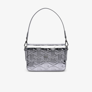 Torba na ramię damska z monogramem szara