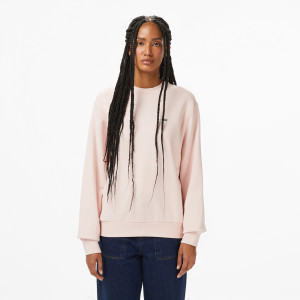 Bluza damska z okrągłym dekoltem relaxed fit różowa