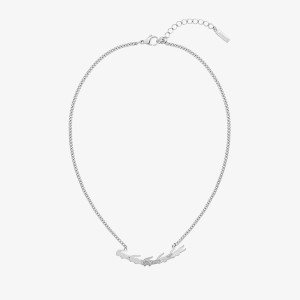 Women's Necklace Crocodile with Clear Crystals