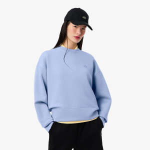 Bluza damska z okrągłym dekoltem oversize niebieska