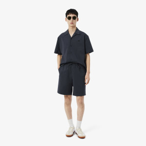 Szorty męskie w paski relaxed fit czarne