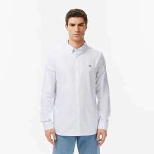 Koszula męska button-down slim fit jasnoniebieska