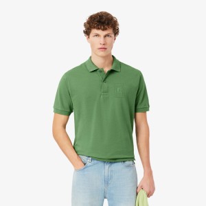 Koszulka polo męska classic fit zielona