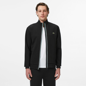 Bluza męska z zamkiem slim fit czarna