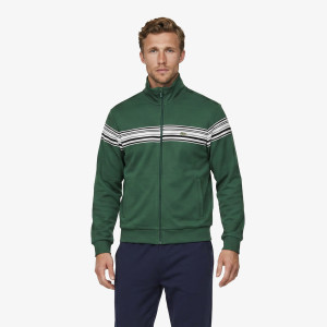 Bluza męska z zamkiem z blokadą koloru regular fit zielona