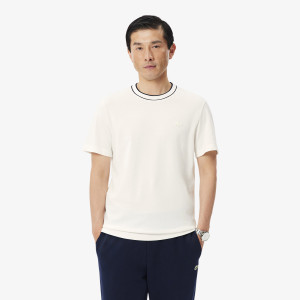 T-shirt męski z okrągłym dekoltem regular fit biały