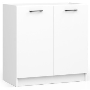Armoires De Cuisine Basse Akord S80 Pour Évier Oliwia Modulable Blanc 80 Cm 2 Portes Couleur Blanc 1 Étagère 80X46X82 Cm