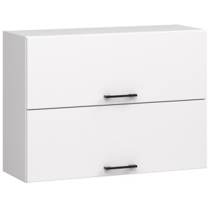 Armoires De Cuisine Haute Akord W80 Oliwia G2 Modulable Blanc 80 Cm 2 Portes Façade Blanche 2 Étagères 80X30X58 Cm