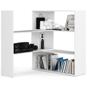 Étagère Mobile Akord Twist Blanche 173,6 Cm 3 Étagères 173,6X30X109,3 Cm