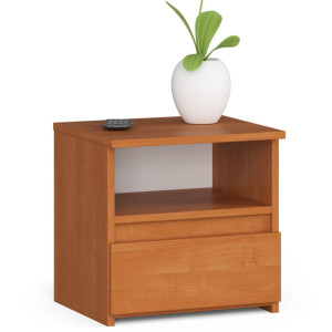 Table De Chevet Akord Cl1 Aulne 40 Cm 1 Tiroir Façade Aulne 1 Étagère 40X35X40 Cm