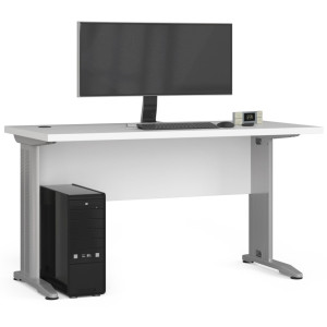 Bureau D'ordinateur Akord Bm135 Blanc 135 Cm Couleur Blanc 135X60X76 Cm