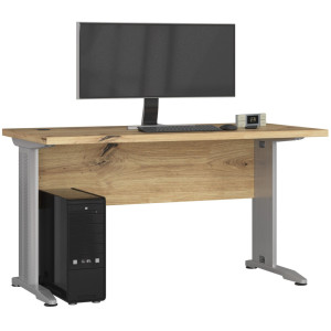 Bureau D'ordinateur Akord Bm135 Chêne Artisan 135 Cm Couleur Chêne Artisan 135X60X76 Cm