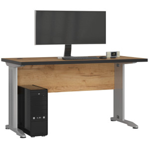 Bureau D'ordinateur Akord Bm135 Chêne Craft 135 Cm Couleur Chêne Craft 135X60X76 Cm
