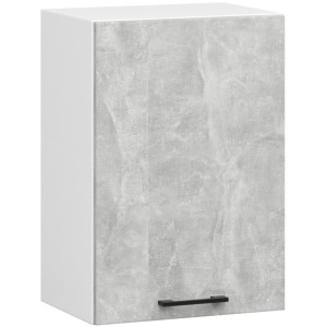 Armoires De Cuisine Haute Akord W50 Oliwia Modulable Blanc 50 Cm 1 Porte Façade Béton 2 Étagères 50X30X58 Cm