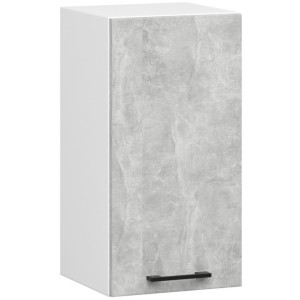Armoires De Cuisine Haute Akord W40 Oliwia Modulable Blanc 40 Cm 1 Porte Façade Béton 2 Étagères 40X30X58 Cm