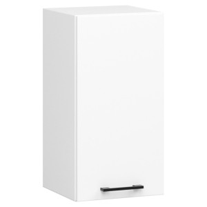Armoires De Cuisine Haute Akord W30 Oliwia Modulable Blanc 30 Cm 1 Porte Façade Blanche 2 Étagères 30X30X58 Cm