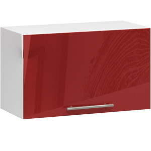 Armoires De Cuisine Haute Akord W60 Hotte Oliwia Modulable Blanc 60 Cm 1 Porte Couleur Rouge Brillant 1 Étagère 60X30X29 Cm