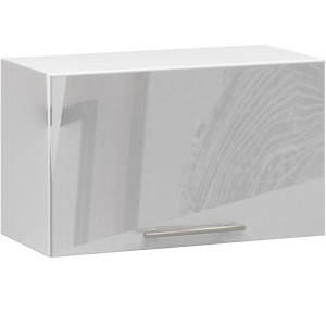 Armoires De Cuisine Haute Akord W60 Hotte Oliwia Modulable Blanc 60 Cm 1 Porte Couleur Métallique Brillant 1 Étagère 60X30X29 Cm