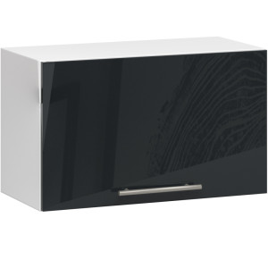 Armoires De Cuisine Haute Akord W60 Hotte Oliwia Modulable Blanc 60 Cm 1 Porte Couleur Graphite Brillant 1 Étagère 60X30X29 Cm