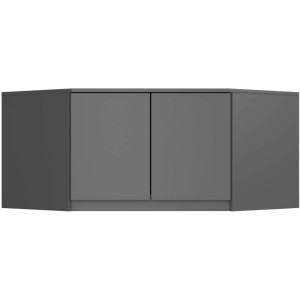 Surmeuble Pour Armoire Akord S100 Gris Graphite 100 Cm 2 Portes 3 Étagères 100X50X55 Cm