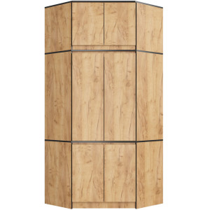 Armoire D'angle Avec Surmeuble Akord S100 Chêne Craft 100 Cm 6 Portes 100X50X235 Cm