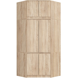 Armoire D'angle Avec Surmeuble Akord S100 Chêne Sonoma 100 Cm 6 Portes 100X50X235 Cm