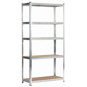 Étagère Modulable 90 Cm Acier Galvanisé Charge Maximale 875Kg - L90Xp40Xh180 Cm