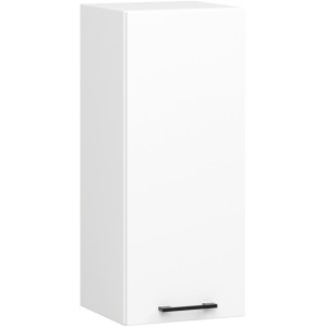 Armoires De Cuisine Haute Akord W30 Oliwia Modulable H720 Blanc 30 Cm 1 Porte Façade Blanche 2 Étagères 30X30X72 Cm