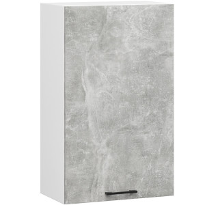 Armoires De Cuisine Haute Akord W50 Oliwia Modulable H720 Blanc 50 Cm 1 Porte Façade Béton 2 Étagères 50X30X72 Cm