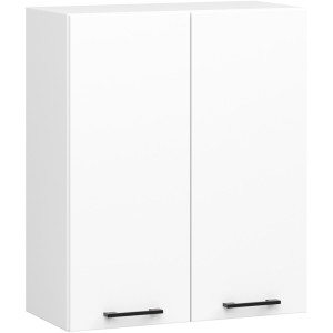 Armoires De Cuisine Haute Akord W60 Oliwia Modulable H720 Blanc 60 Cm 2 Portes Façade Blanche 2 Étagères 60X30X72 Cm