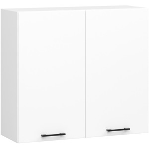 Armoires De Cuisine Haute Akord W80 Oliwia Modulable H720 Blanc 80 Cm 2 Portes Façade Blanche 2 Étagères 80X30X72 Cm