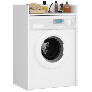 Meuble Pour Lave-Linge Akord Fin Blanche 64 Cm 1 Étagère 64X50X98 Cm